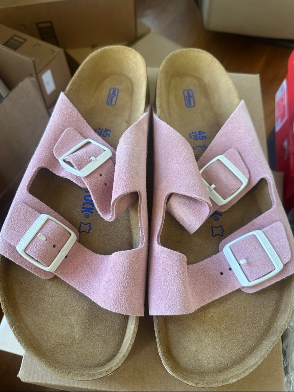 Birkenstocks Arizona leather, soft footbed men’s size 12